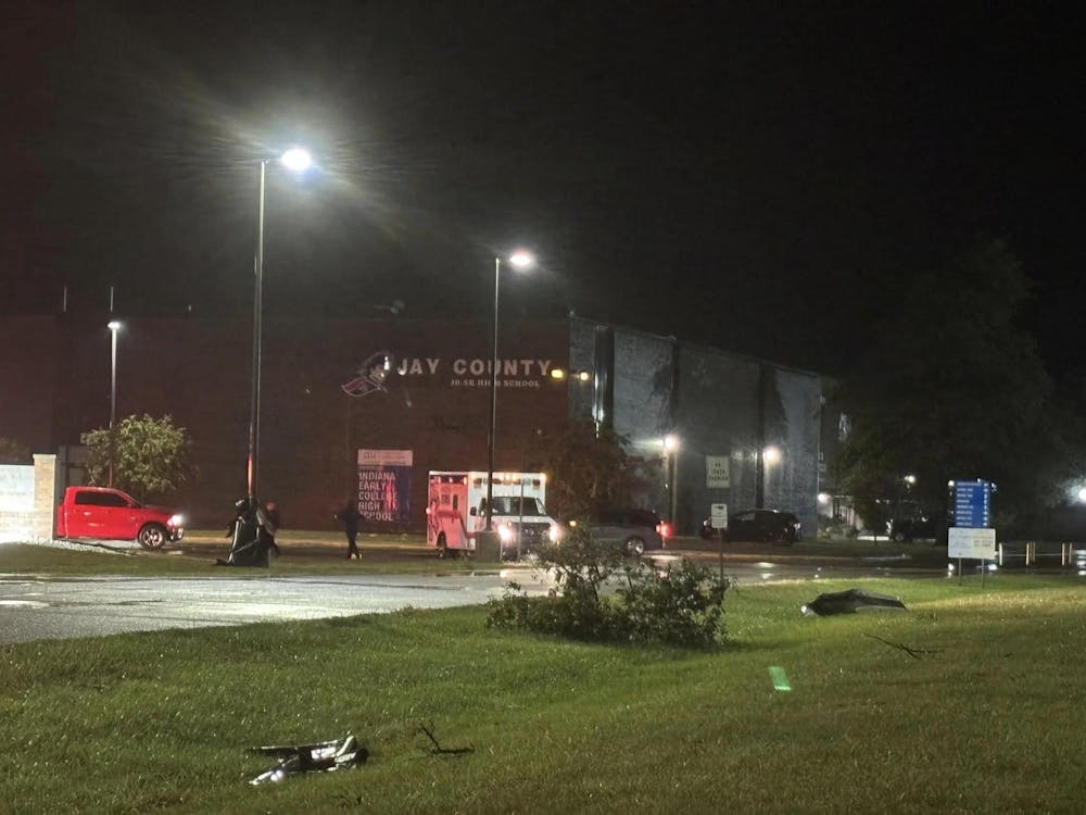 Damages on Jay County High School from a landspout on Sept. 22. Noah Gordon, NewsLink Indiana