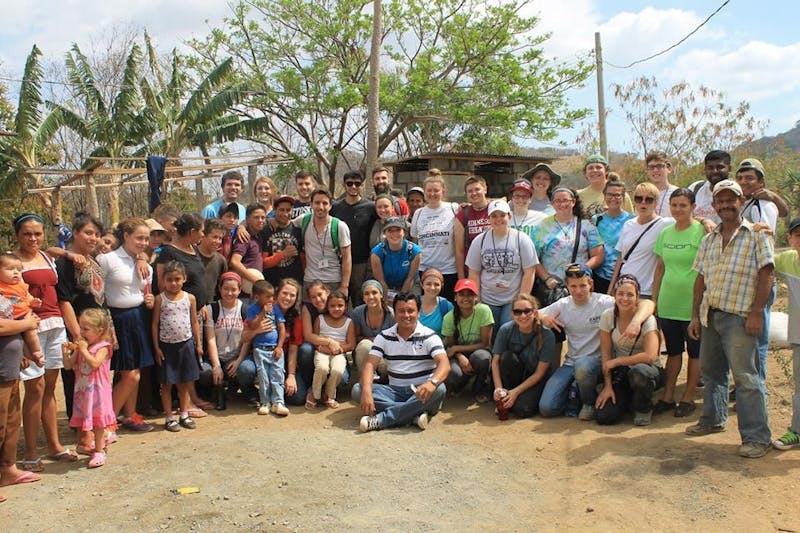 Community members of El Naranjo and the Public Health Brigades from Ball State, IUPUI and Cincinnati University worked together to create sanitary infrastructures May 7-13. Photo by Brianna Lisak