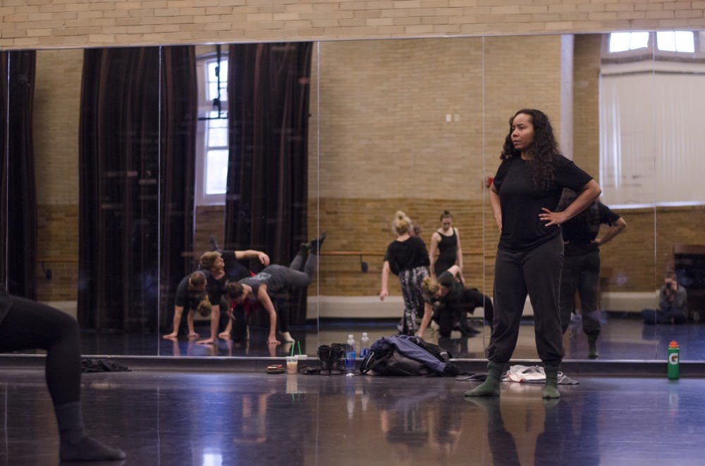 <p>Sidra Bell is an internationally renowned artistic director that is at Ball State choreographing as a guest artist until Spring Break. The work she is producing with Ball State dance theatre students is one of her own creations. <i>DN PHOTO BREANNA DAUGHERTY</i></p>