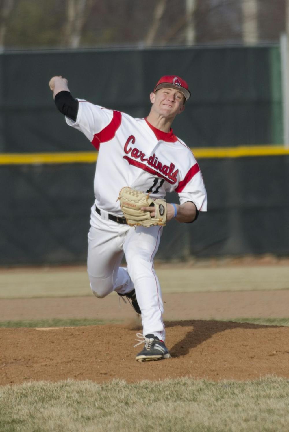 <p><strong>Freshman pitcher Zach Plesac </strong>throws a pitch against Bowling Green on March 21 at Ball Diamond. Plesac has received two MAC Pitcher of the Week awards this season. <strong>DN FILE PHOTO BREANNA DAUGHERTY</strong></p>