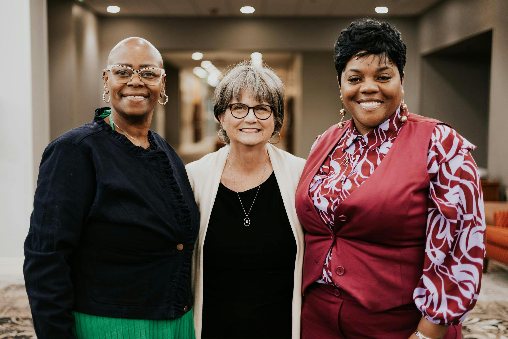 Watasha Barnes-Griffin, Julie Metzger and Dorica Young-Watson pose for a photo Nov. 13. The three women are some of the most prominent leaders in Muncie. Lexie Huys, Ball Bearings. 