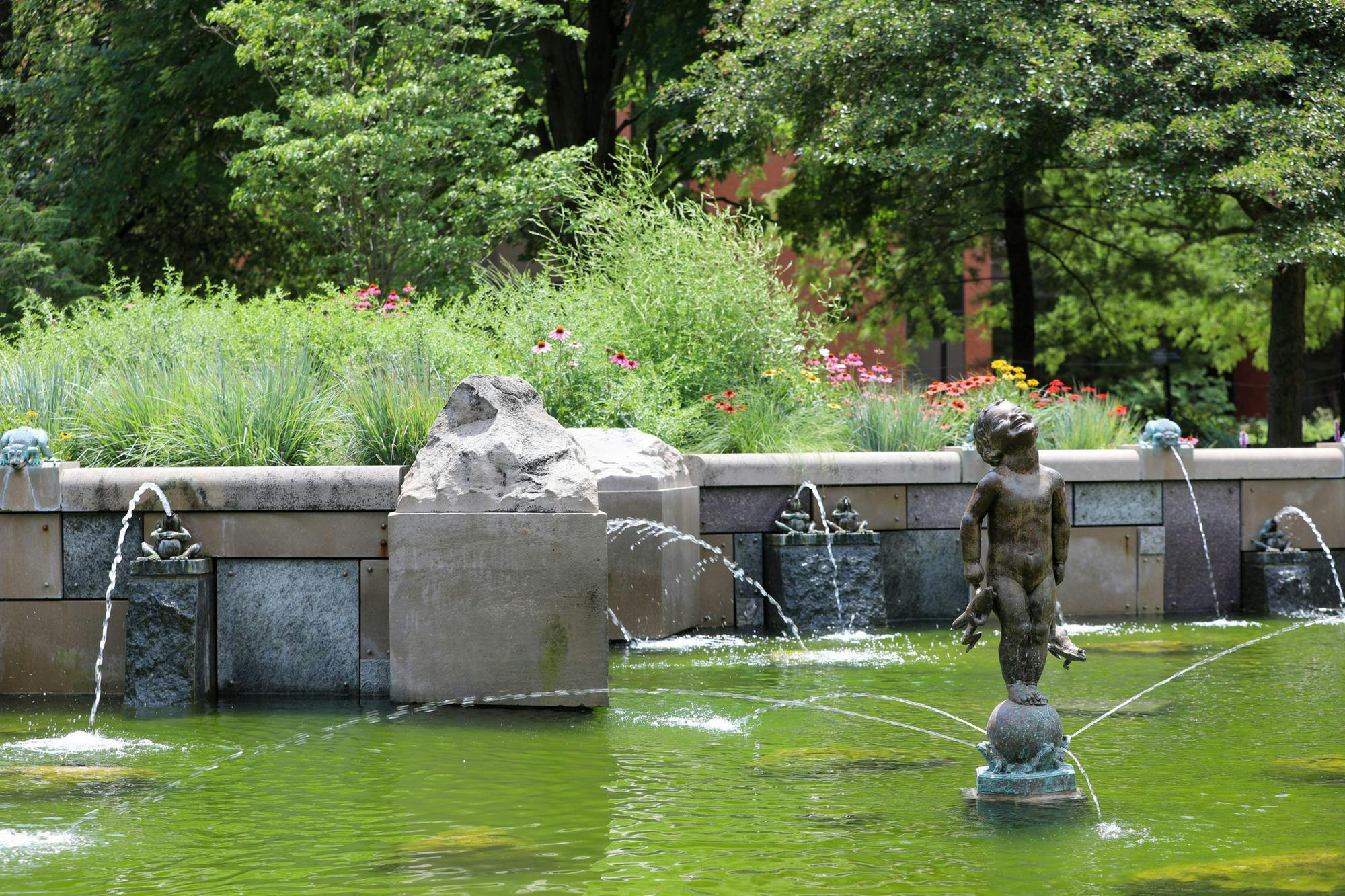 A photo of Frog Baby fountain, July 6, 2025, on Ball State's Campus. Trinity Rea, DN