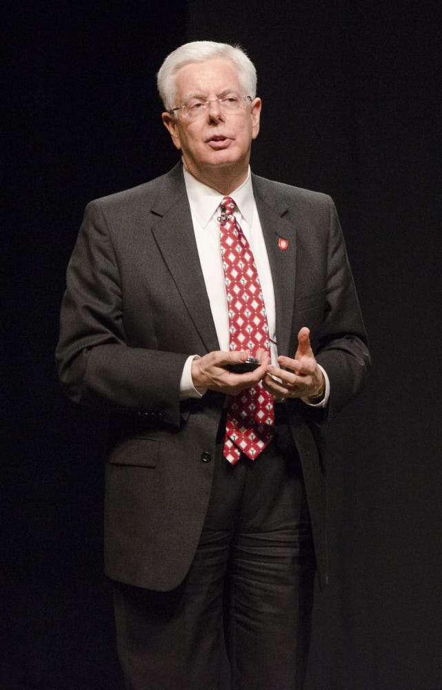 In his State of the University address, President Paul F. Ferguson announced a “brand refresh” for Ball State. University deans are dropping the “Education Redefined“ slogan from their email signatures. DN FILE PHOTO BREANNA DAUGHERTY