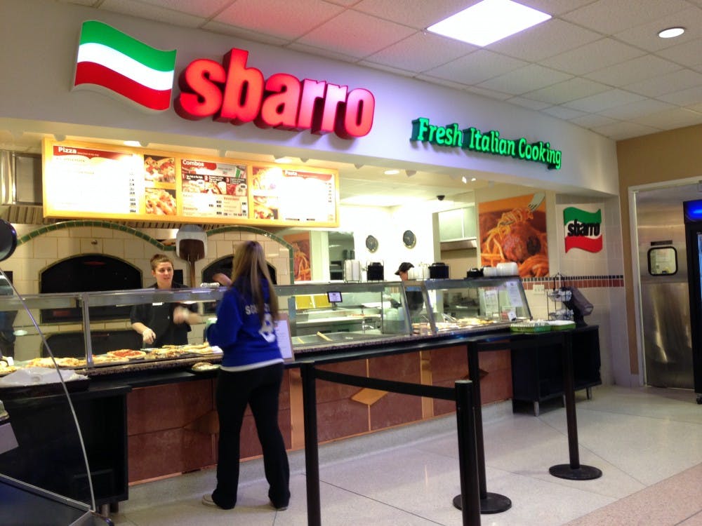 Sbarro has declared bankrupcy for the second time in three years. It has not yet been announced whether the Sbarro at the Art and Journalism will be one of the restaurants closing. DN PHOTO TAYLOR IRBY 