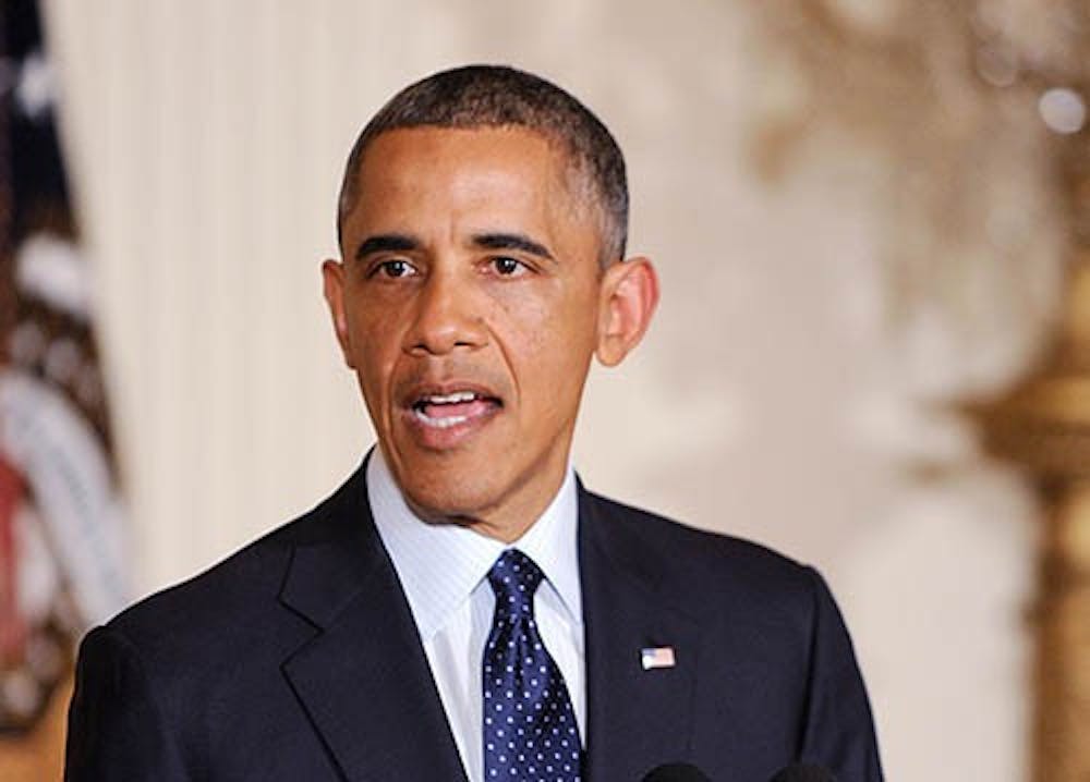 President Barack Obama delivers a statement on the case surrounding the Internal Revenue Service's targeting of political groups after meeting with U.S. Treasury officials on Wednesday in the East Room of the White House in Washington, D.C. MCT PHOTO