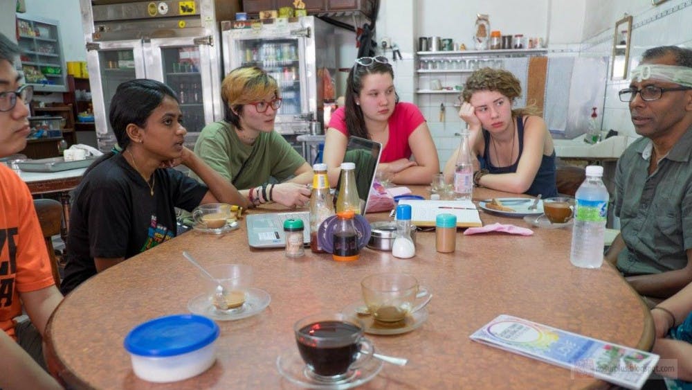 <p>Nine Ball State students from the College of Architecture and Planning and the English department went to countries in Asia to learn how they built places and to work with them to design and build. <em>PHOTO PROVIDED BY </em><i>KAUSHALYA HERATH</i></p>