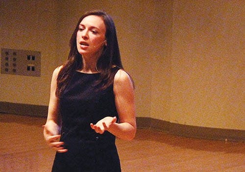 Jessica Jackley, the founder of Kiva.org, speaks about her experience founding the organization. Jackley’s organization helps entrepreneurs in developing countries by connecting them with investors willing to help the businesses get off the ground. DN PHOTO ERIC DEBUYSSER