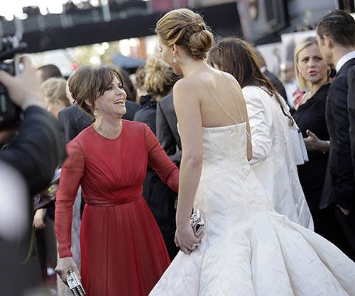 Sally Fields and Jennifer Lawrence arriving at the 85th annual Academy Awards at the Dolby Theatre at Hollywood & Highland Center in Los Angeles, Calif., Feb. 24, 2013. MCT PHOTO