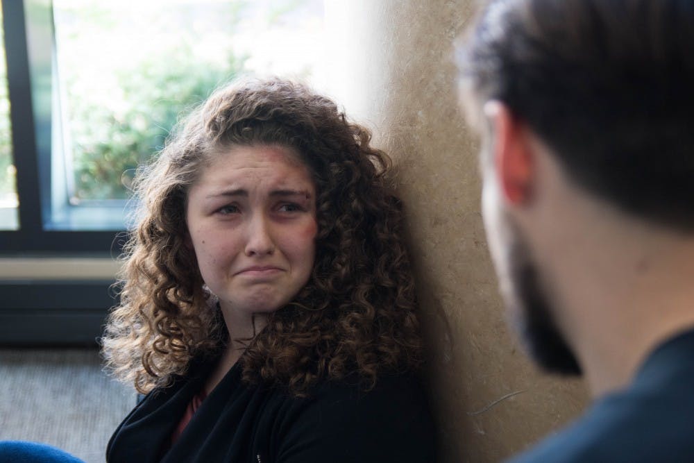 The Ethnic Theatre Alliance hosted Hysteria I as part of Women's Awareness Month. ETA was bringing attention to gender-based violence through six living exhibits. DN PHOTO REAGAN ALLEN