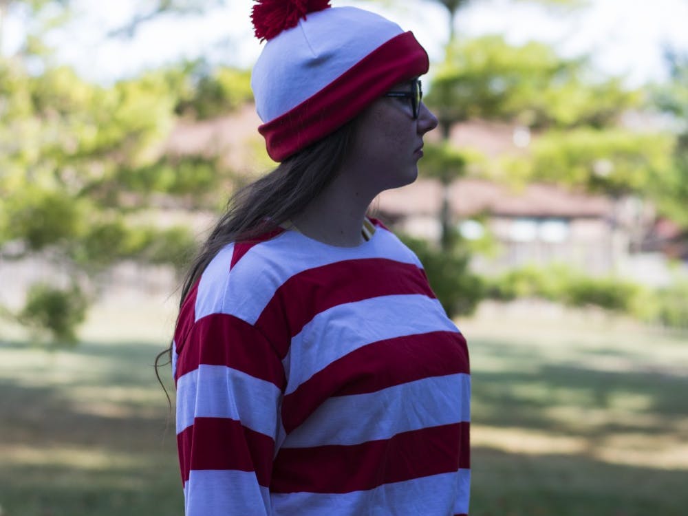 An easy Halloween costume is to dress like Where's Waldo. Throw on a red and white sweater, a beanie and some glasses and you're all set. DN PHOTO SAMANTHA BRAMMER