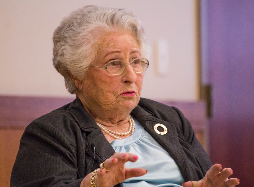 Stephanie Marks, 92, though never imprisoned in a concentration camp, considers herself a survivor of the Holocaust. Born in Poland, Marks and her family fled Poland when she was 14 years old and traveled approximately 7,000 miles across five countries and two continents for two years to reach sanctuary in Cincinnati. Grace Ramey // DN