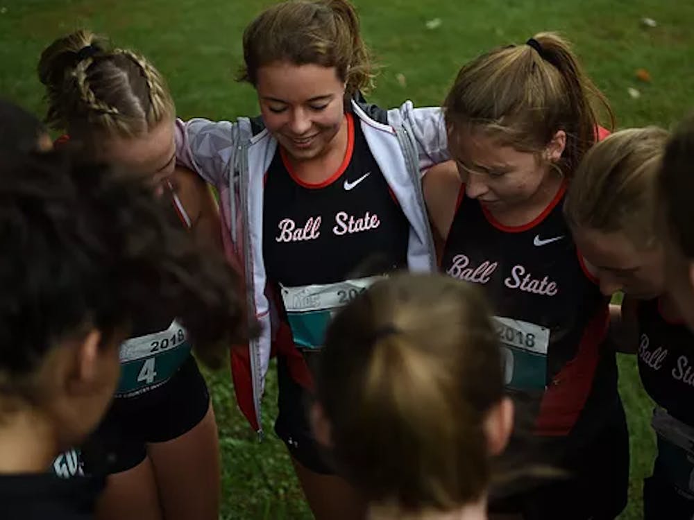 The Ball State Run Club women&#x27;s team meets up before a cross country race. Hollyn Anderson, vice president of the Run Club, said she enjoys the environment of the races, and likes that it isn&#x27;t as much of a commitment level as the official Ball State cross country and track team. Zack DeSimone, Photo Provided