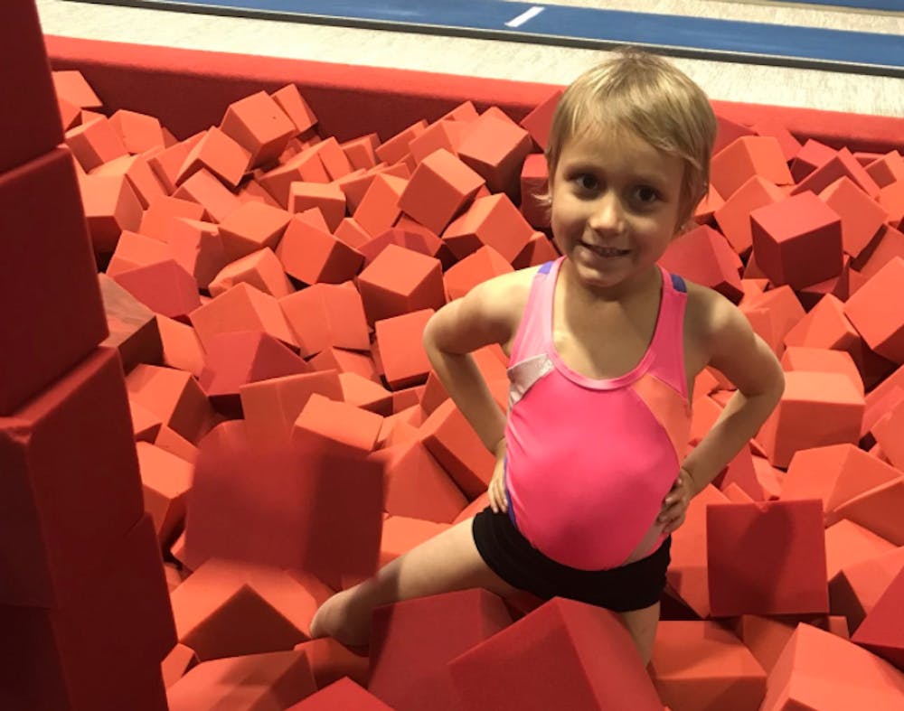 <p>Halleigh Lynn Chitwood was diagnosed with Leukemia in October 2016. She has been a honorary member of the Ball State gymnastics team for the past two months. <strong>Ball State Gymnastics, Photo Provided</strong></p>