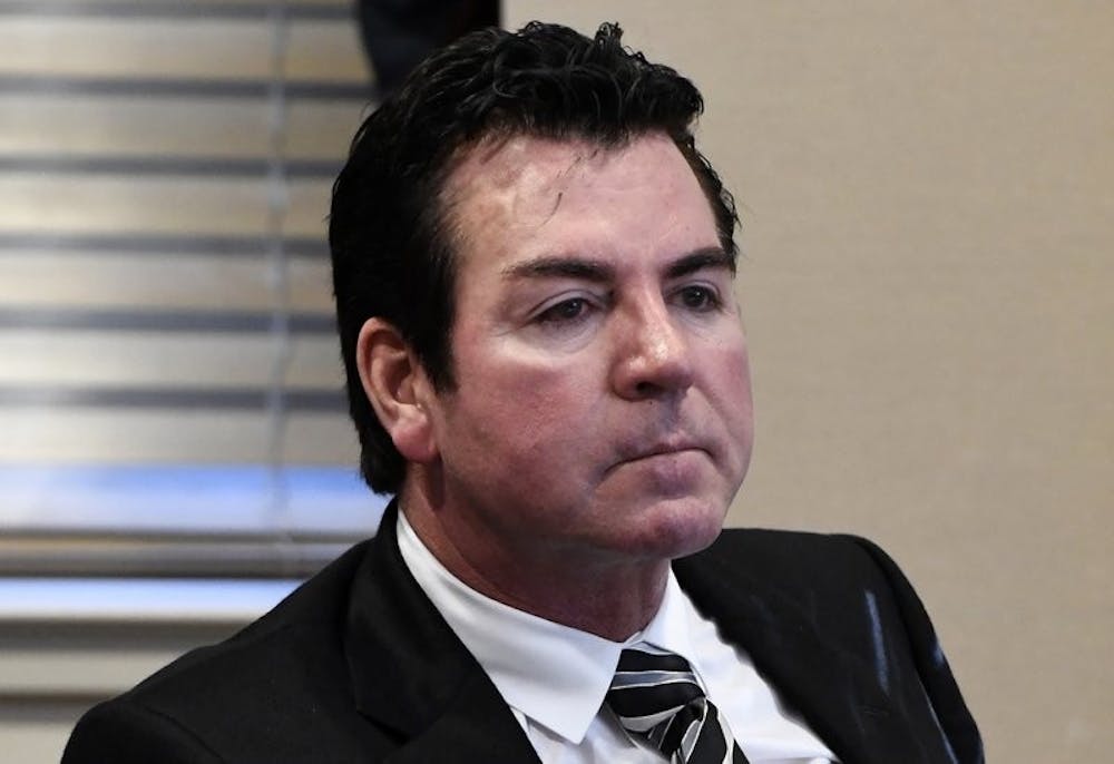 <p>In this Wednesday, Oct. 18, 2017, file photo, Papa John's founder and CEO John Schnatter attends a meeting in Louisville, Ky. Schnatter is apologizing after reportedly using a racial slur during a conference call in May 2018. The apology Wednesday, July 11, 2018, comes after Forbes cited an anonymous source saying the pizza chain's marketing firm broke ties with the company afterward. <strong>AP Photo</strong></p>