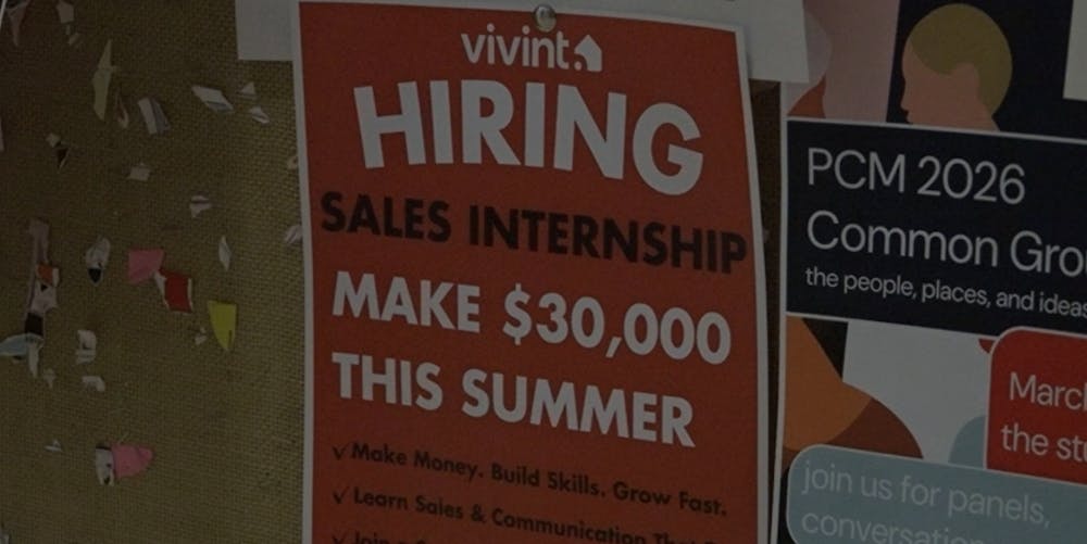 Posted flyers to help students find jobs during the school year and the summer