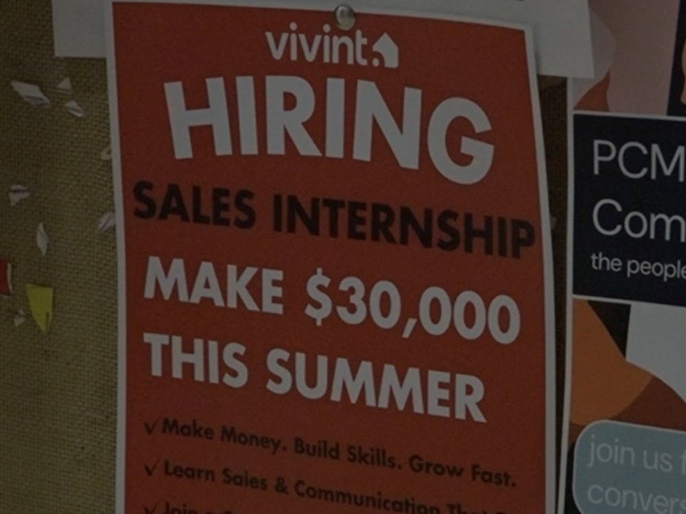 Posted flyers to help students find jobs during the school year and the summer