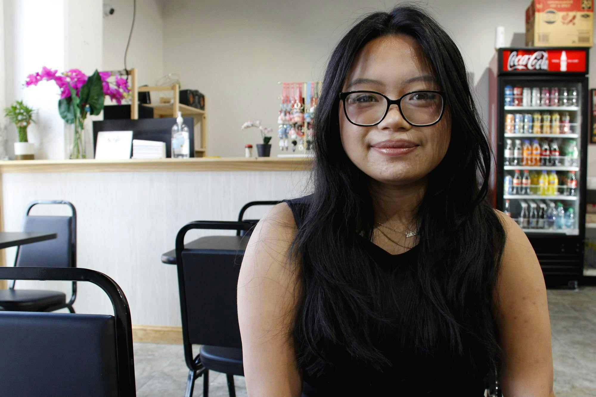 Owner of Little Snack Stop in The Village, Rachel Longsang poses for a portrait inside the shop Aug. 17 in Muncie, Ind. Longsang said hearing how much customers love the offerings of the shop feels "very rewarding." Katherine Hill, DN