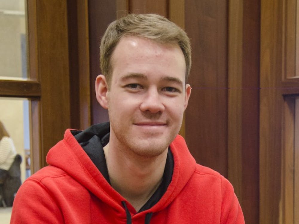 Michael Werning is a German graduate student and English literature and international studies major that previously studied in Wisconsin. Werning shared information about Germany and events or things he enjoyed in his home country. DN PHOTO BREANNA DAUGHERTY