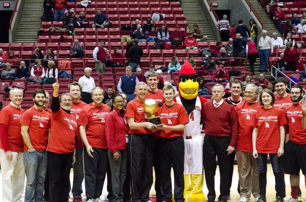 Faculty and students of Ball State participated in the Cardinal Dean's Shootout on Feb. 24 at Worthen Arena. DN PHOTO KELSEY DICKESON