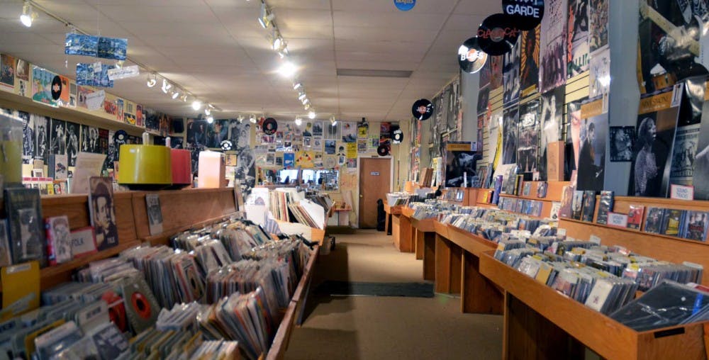 Indy CD and Vinyl record store in Broad Ripple will celebrate National Record Store day by having DJs play throughout the day on Saturday, April 20. Local shop Village Green Records will be discounting vinyl and have 9 different bands play. DN PHOTO STEPHANIE TARRANT