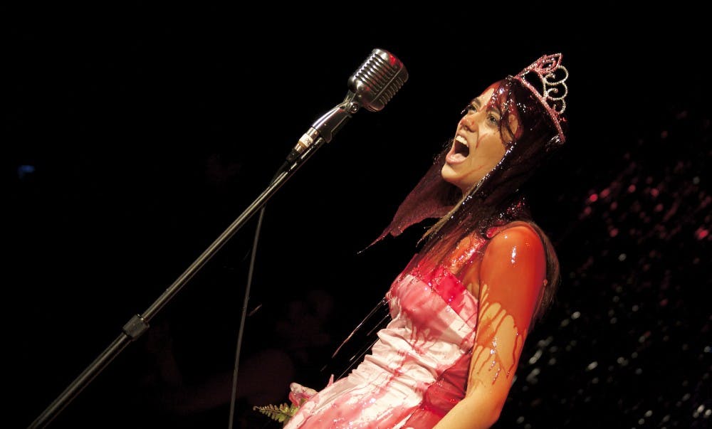 Carrie, played by Alex Oschel, performs in "Carrie: The Musical" at Muncie Civic Theatre. "Carrie: The Musical" opens on Oct. 17 at the theatre. DN PHOTO LINDSEY BLAKLEY
