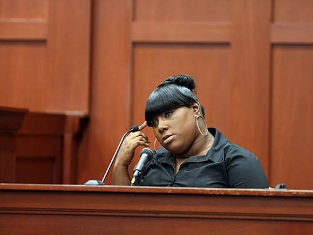 Witness Rachel Jeantel gives her testimony to the defense during George Zimmerman’s trial in Seminole circuit court in Sanford, Fla., on Wednesday. Zimmerman has been charged with second-degree murder for the 2012 shooting death of Trayvon Martin. MCT PHOTO