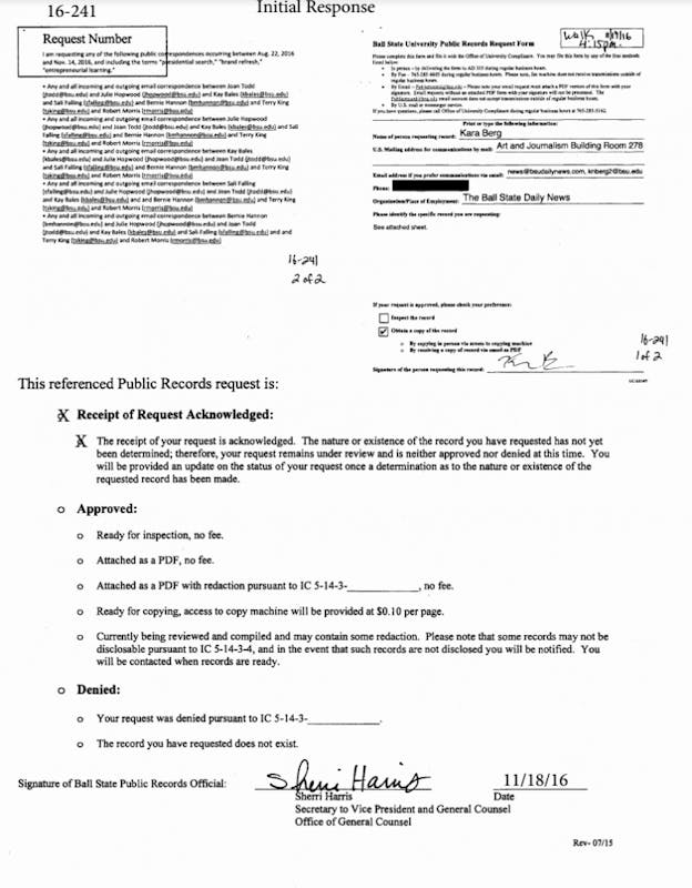 Indiana universities legally can delete public records because of lack of retention laws
