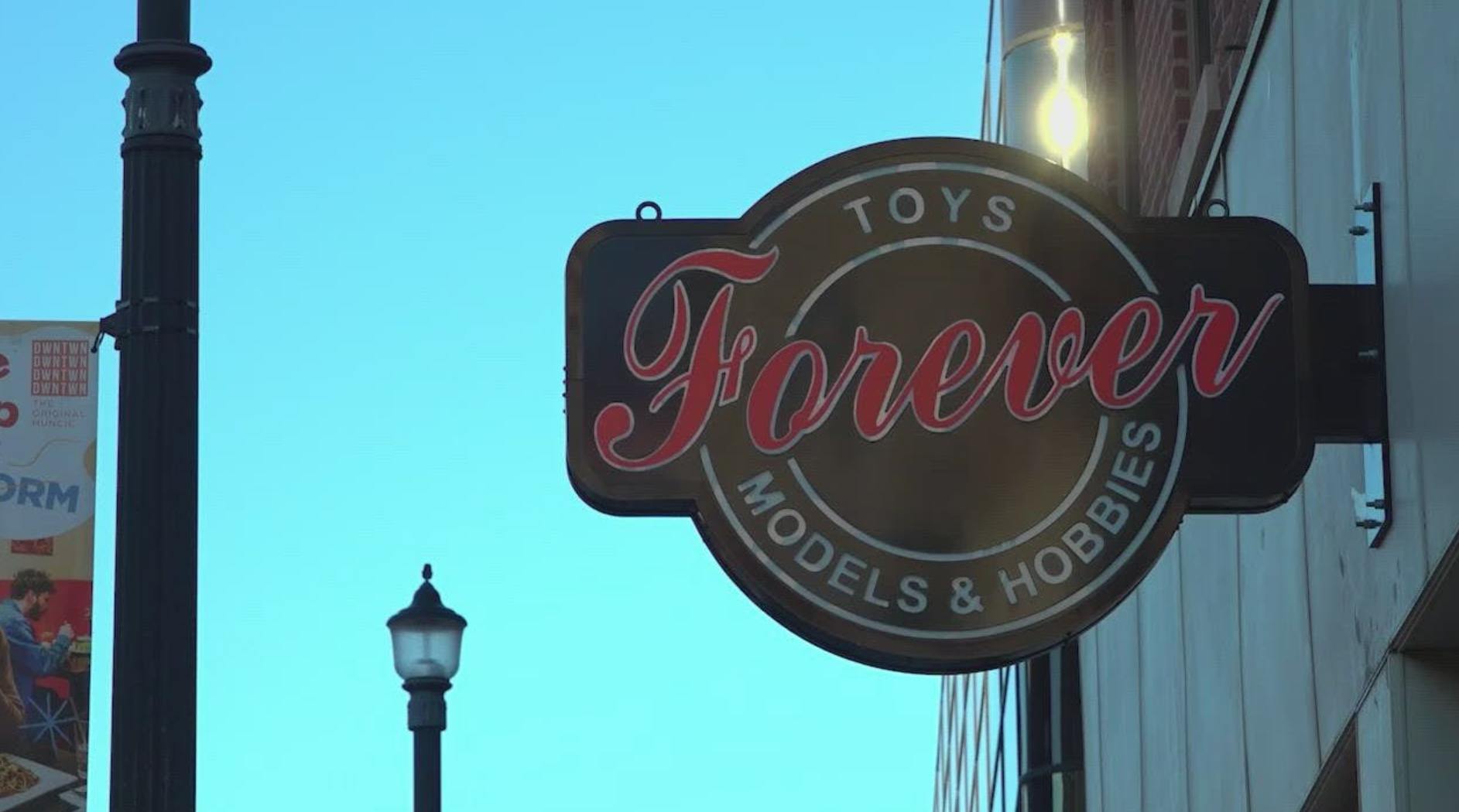 Forever Models and Hobbies sign.