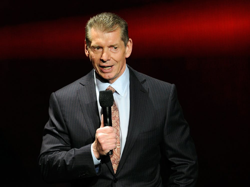 WWE Chairman and CEO Vince McMahon speaks at a news conference at Wynn Las Vegas on Jan. 8, 2014 in Las Vegas, Nevada. (Ethan Miller/Getty Images/TNS)