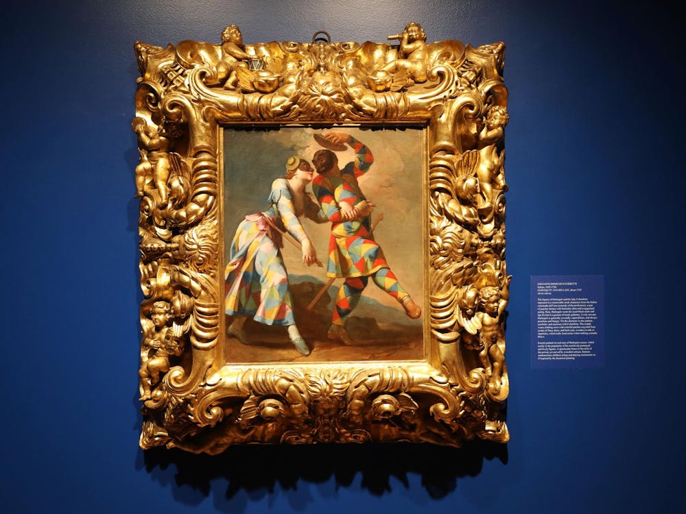 The “Harlequin and His Lady” painting by Giovanni Domenico Ferretti in “the Beyond the Medici” exhibit Feb. 19 at the David Owsley Museum of Art. The exhibit will open Feb. 22 to the public. Mya Cataline, DN