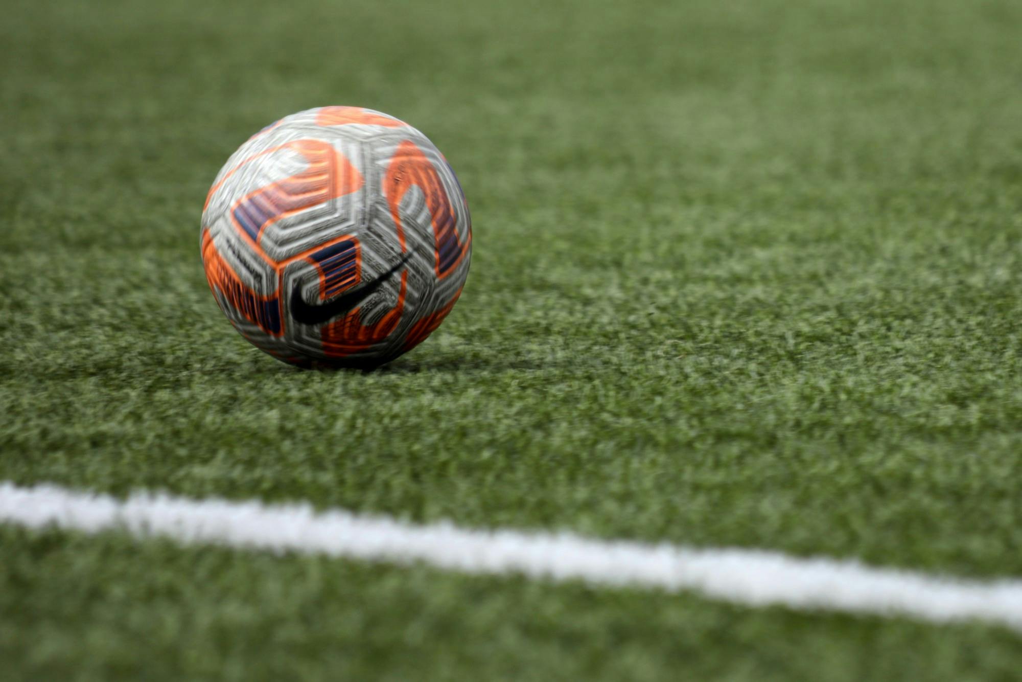 A soccer ball rolls on the field Sept. 4 during a game between Ball State and Valparaiso at Briner Sports Complex. Ball State shutout Valparaiso 3-0. Amber Pietz, DN