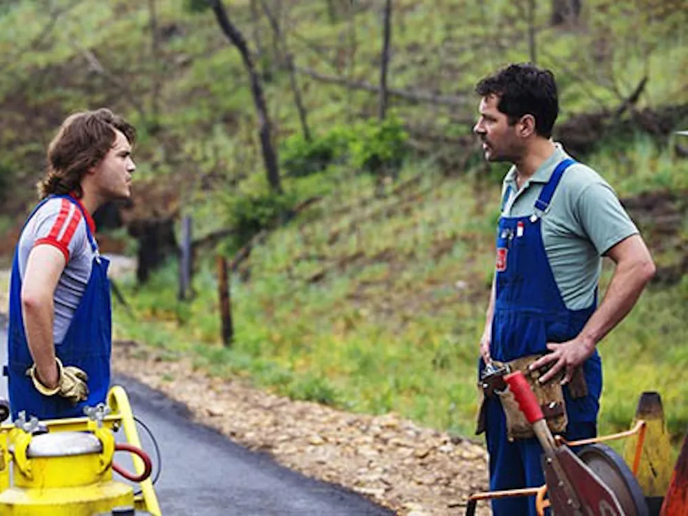 Emile Hirsch and Paul Rudd in “Price Avalanche,” a Magnolia Pictures release. PHOTO PROVIDED BY MAGNOLIA PICTURES