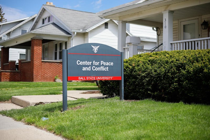 The Ball State Center for Peace and Conflict sits just off campus April 19. The center is dedicated to promoting peace-building and conflict resolution. Andrew Berger, DN 
