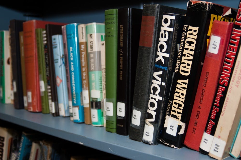 The Malcom X Memorial Library located in the Multicultural Center on McKinley Ave has hundreds of books that can be used for research or read during free time. Madeline Grosh, DN