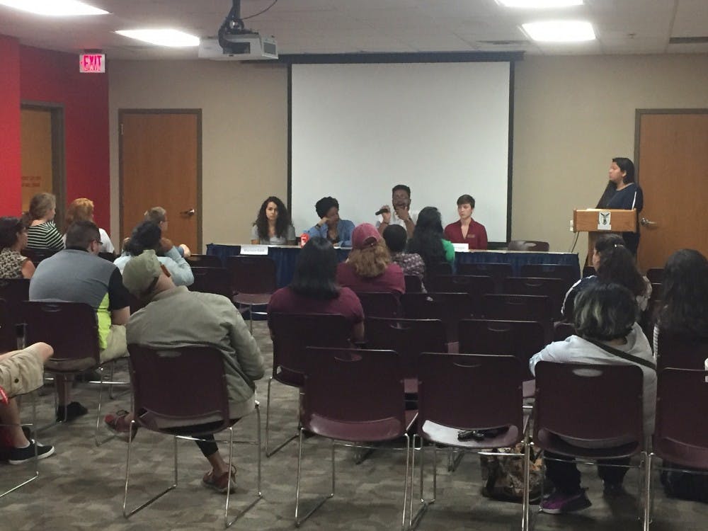 <p>The Latino Student Union hosted an interactive panel discussion on intersectionality on Sept. 20. The forum talked about feminism, race, ethnicity, gender and identification.&nbsp;<i style="background-color: initial;"></i><em>Ebony Wilson // DN</em></p>