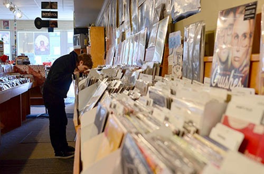Indy CD and Vinyl record store in Broad Ripple will celebrate National Record Store day by having DJs play throughout the day on Saturday, April 20. Local shop Village Green Records will be discounting vinyl and have 9 different bands play. DN PHOTO C. MEAD JACKSON