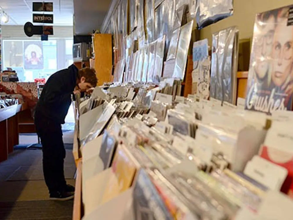 Indy CD and Vinyl record store in Broad Ripple will celebrate National Record Store day by having DJs play throughout the day on Saturday, April 20. Local shop Village Green Records will be discounting vinyl and have 9 different bands play. DN PHOTO C. MEAD JACKSON