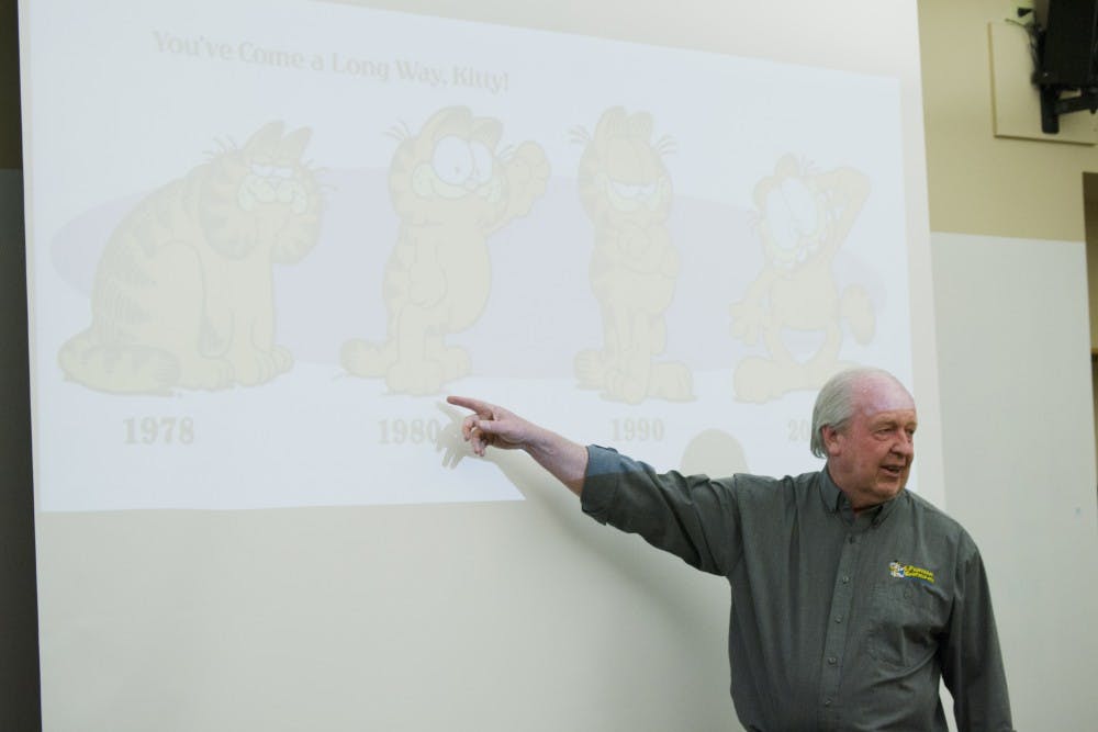 Jim Davis, cartoonist of Garfield, will be an adjunct professor for the art department starting the Fall 2016 semester. Davis is a 1967 alumnus of Ball State.&nbsp;DN FILE PHOTO CURTIS SILVEY