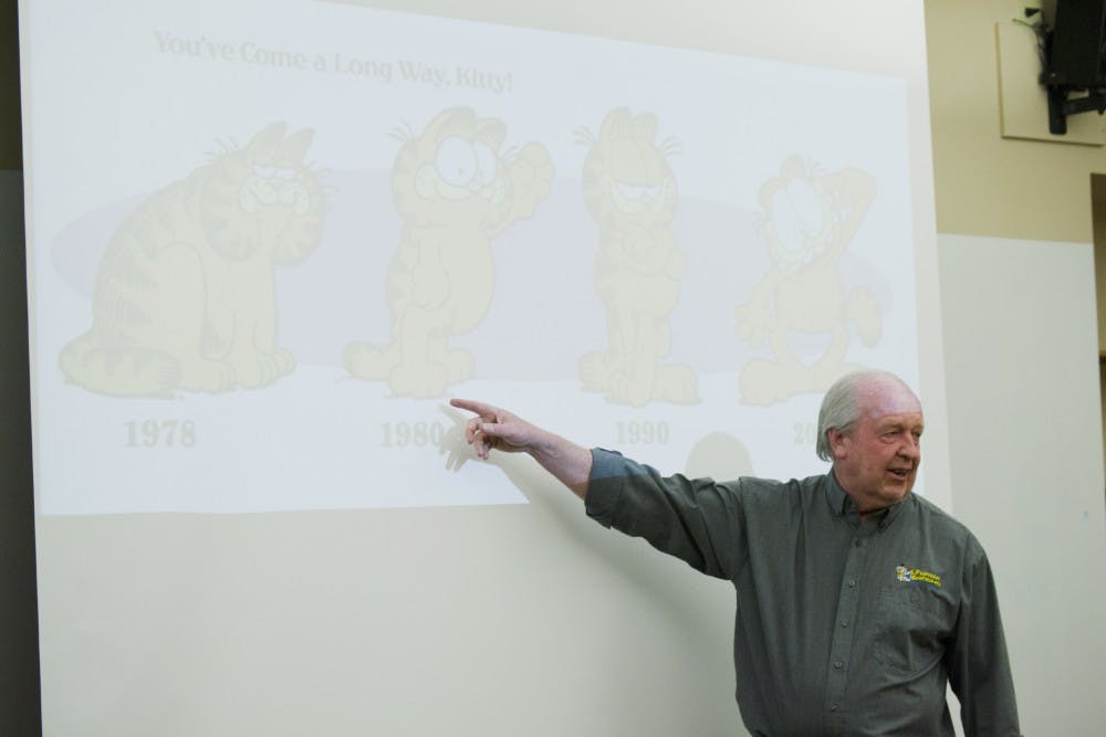 <p>Jim Davis, cartoonist of Garfield, will be an adjunct professor for the art department starting the Fall 2016 semester. Davis is a 1967 alumnus of Ball State.&nbsp;<em>DN FILE PHOTO CURTIS SILVEY</em></p>