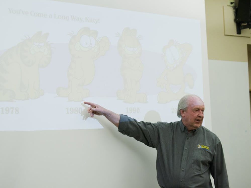 Jim Davis, cartoonist of Garfield, will be an adjunct professor for the art department starting the Fall 2016 semester. Davis is a 1967 alumnus of Ball State.&nbsp;DN FILE PHOTO CURTIS SILVEY