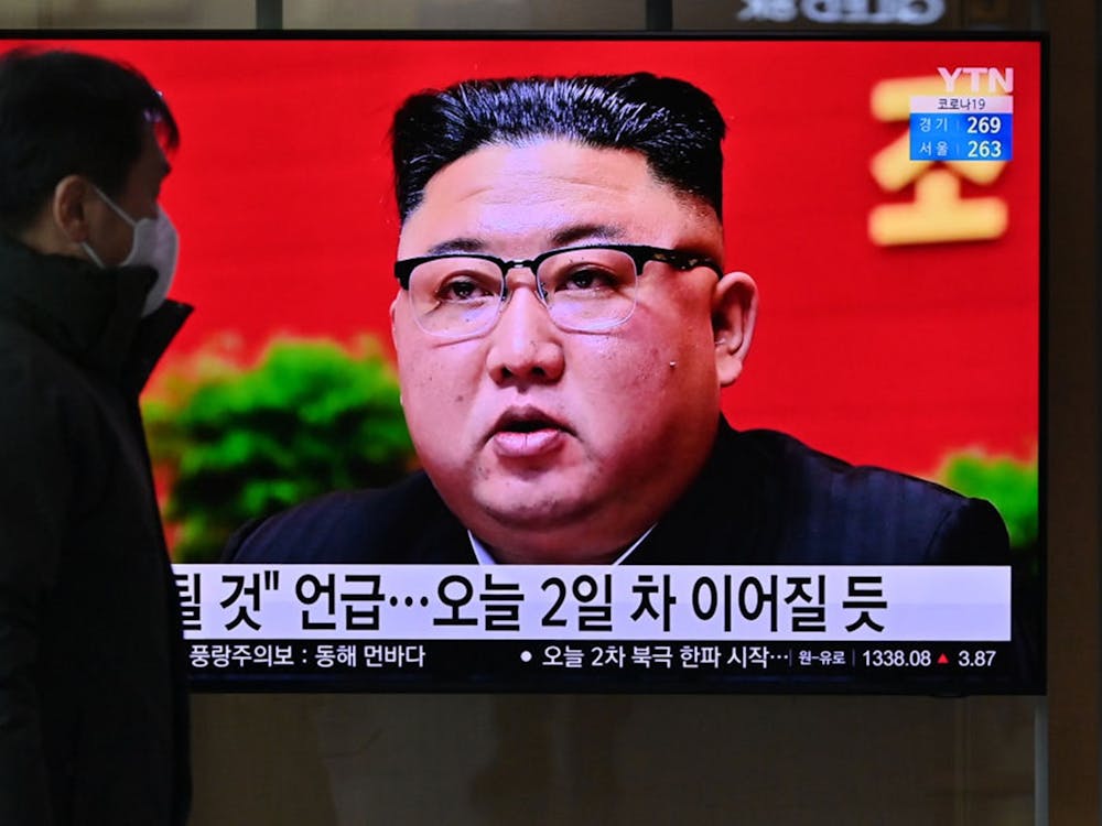 A man watches a television screen showing news footage of North Korean leader Kim Jong Un attending the 8th congress of the ruling Workers' Party held in Pyongyang, at a railway station in Seoul on January 6, 2021. (Jung Yeon-je/AFP via Getty Images/TNS)