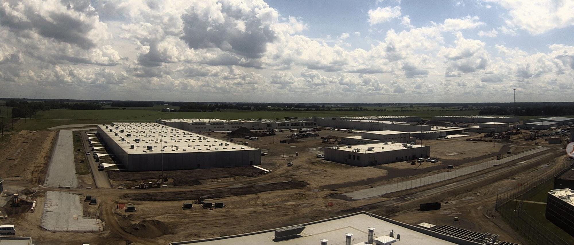 A live look at ongoing construction at the site of the new Northwest Indiana Correctional Facility in Westville, taken on June 25, 2026. (Photo courtesy Indiana Department of Correction)