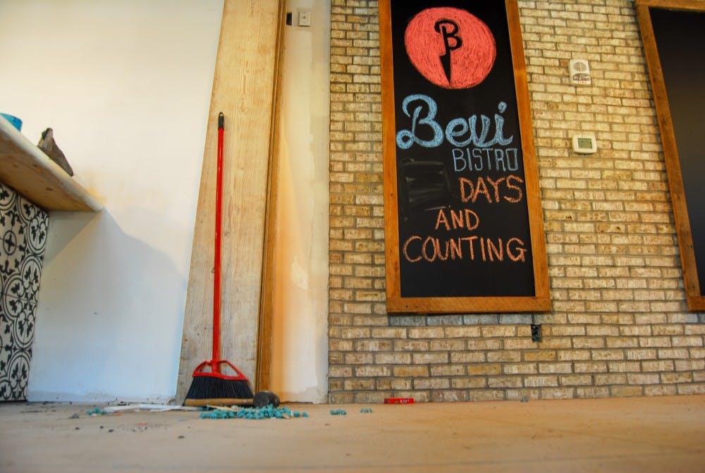 Interior of the Bevi Bistro restaurant in The Village Wednesday, Sept. 5, 2018. The business opens Thursday and will offer food with locally sourced ingredients as well as alcoholic beverages. Spenser R. Smith, DN