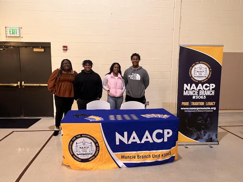 Muncie Branch #3063 NAACP Youth Council Advisory Board poses for a photo after a roundtable discussion on gun violence awareness  Jan. 24 inside the YWCA. George Foley Jr., Photo Provided