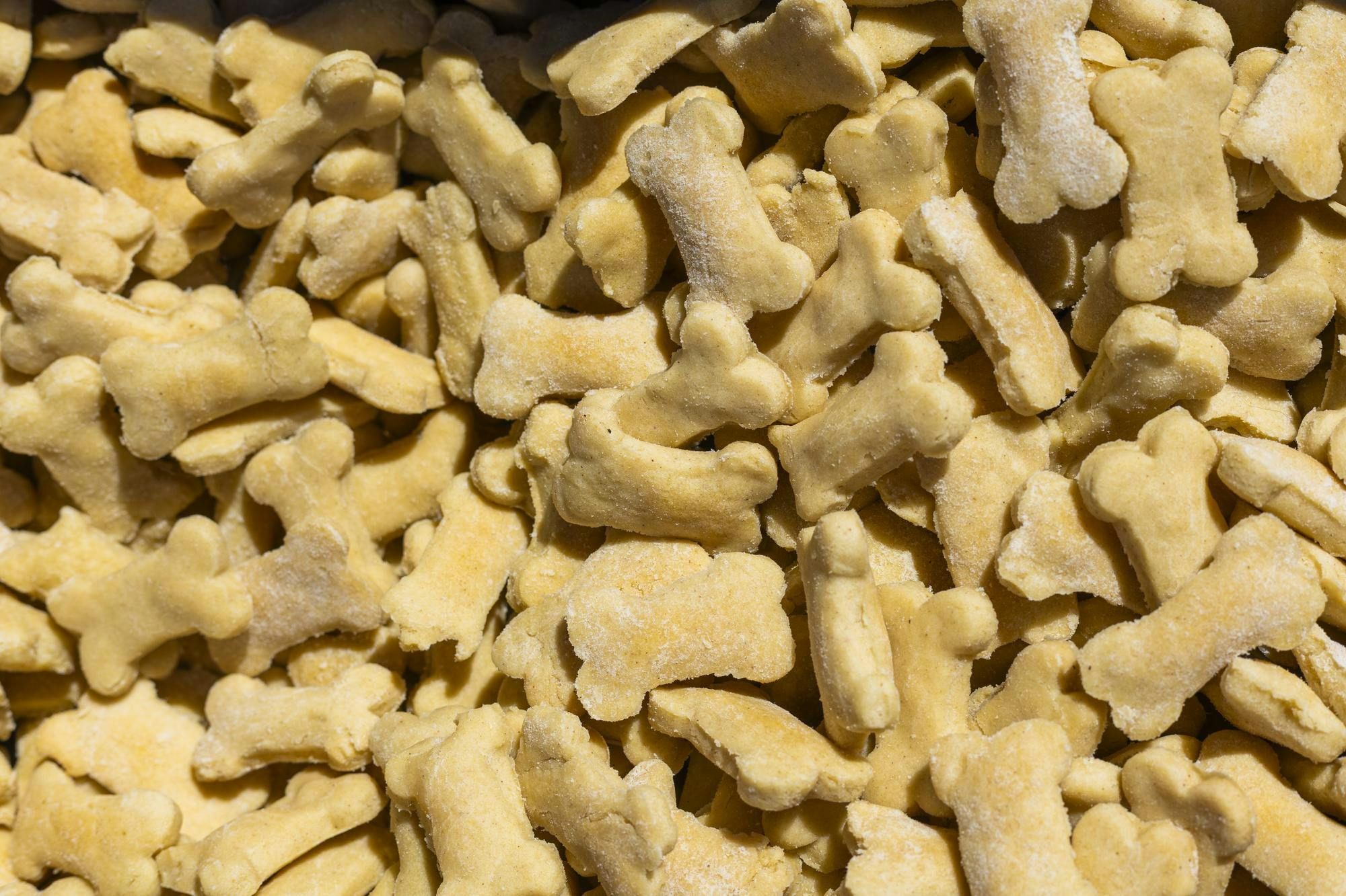 Box of chicken flavored dog treats for sale at the Grateful Tail Wagging Showcase Sept. 7 in Yorktown Ind. The showcase included pet related vendors, a dog food giveaway and a 5k fun run. Brenden Rowan, DN