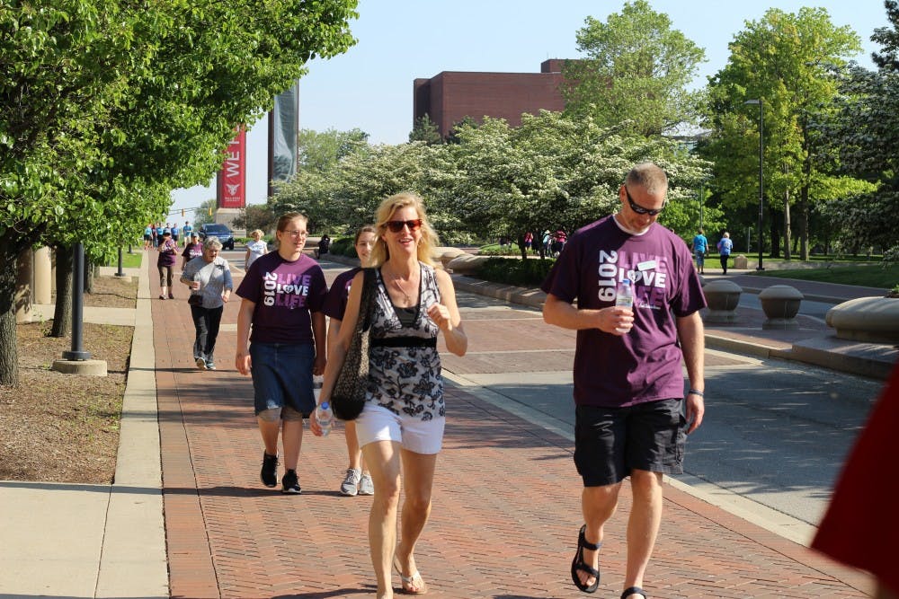 Participants in First Choice's "Walk for Life" event May 18, 2019, walk down McKinley Avenue. The event helped raise funds for pregnancy care provided by First Choice. Britney S. Kendrick, DN
