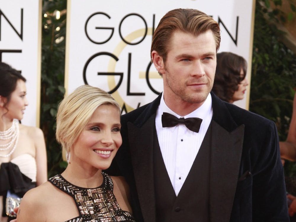 Chris Hemsworth and wife Elsa Pataky arrive for the 71st Annual Golden Globe Awards at the Beverly Hilton Hotel Sunday in Beverly Hills, Calif. MCT PHOTO