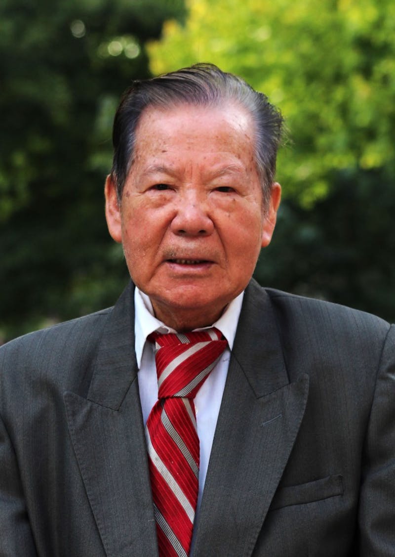 Teh-Kuang Chang poses for a photo Aug. 30, 2018, on Ball State University Campus. Chang was a professor of Political Science at Ball State University and taught for 54 years. Michaela Kelley, DN
