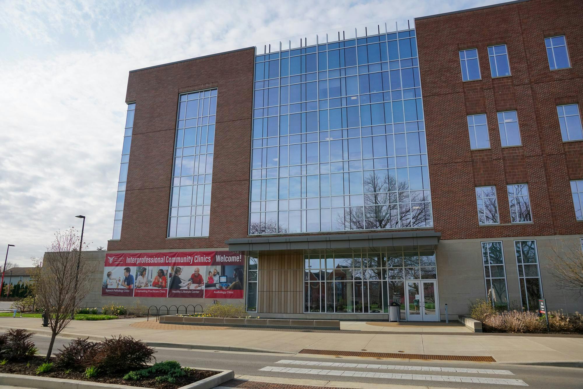 The Interprofessional Community Clinics located in the Health Professions Building on Ball State’s campus April 20. Located in the clinic, the Healthy Lifestyles Center helps students and community members looking to change their fitness and eating routines. Daniel Kehn, photo provided