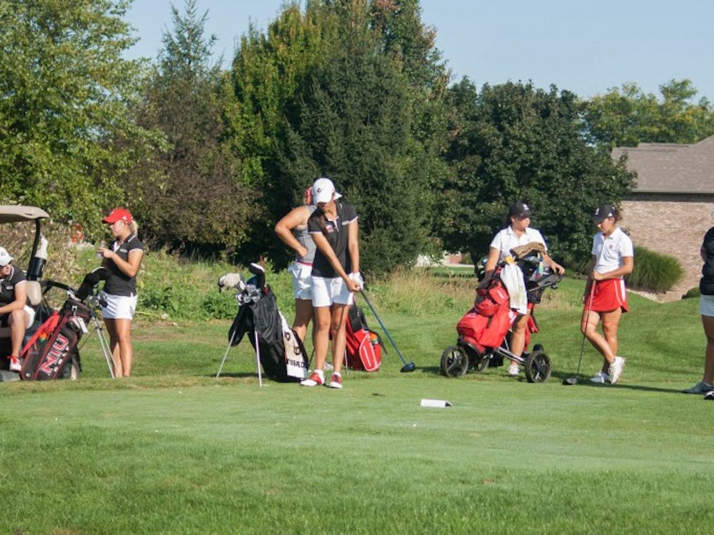 The women's golf team wait their turn on Sept. 20, 2016 at the Cardinal Classic. Ball State women’s golf traveled to Normal, Illinois Sunday to compete in the annual Redbird Invitational hosted by Illinois State. Kaiti Sullivan, DN File